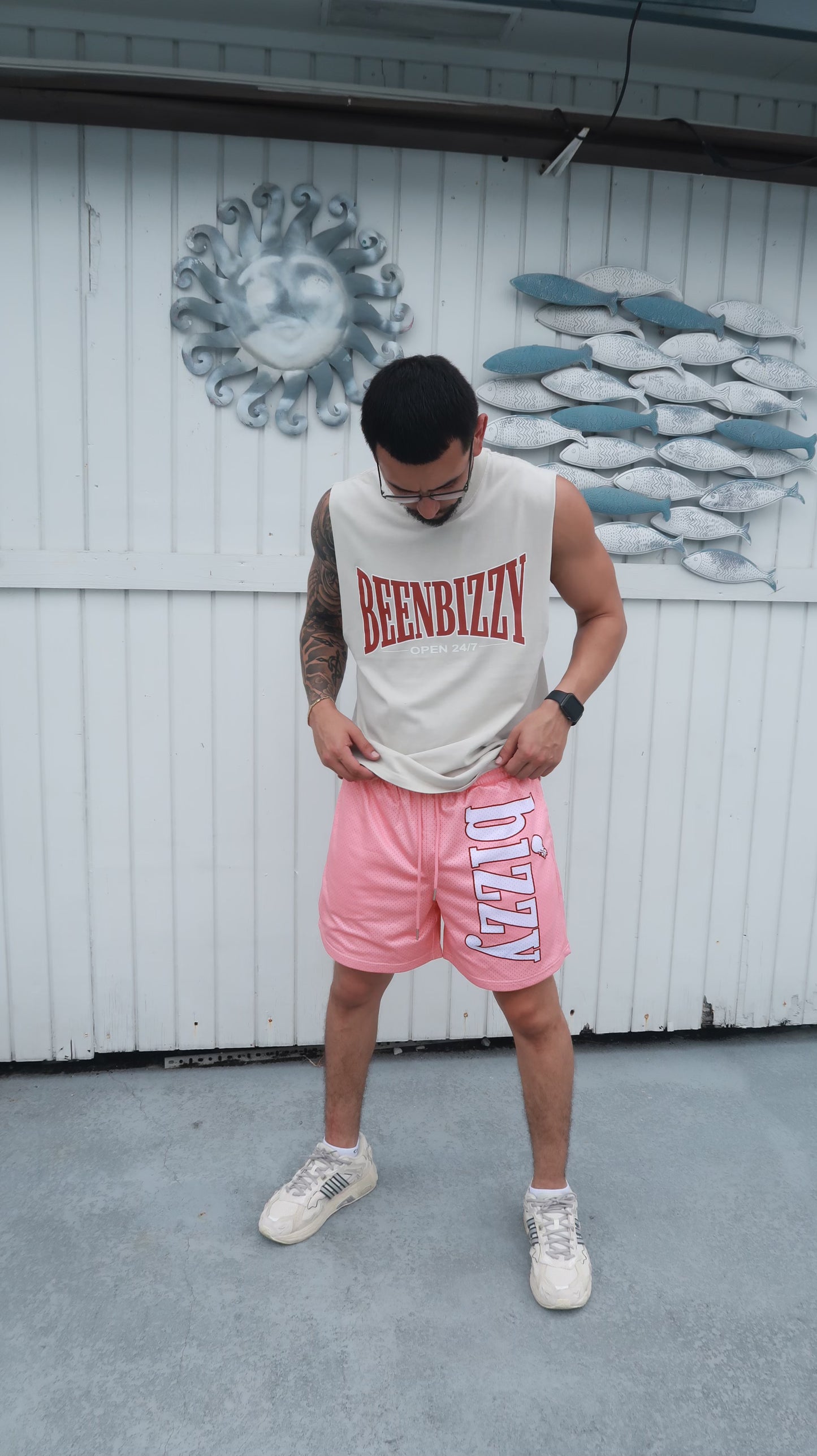 24/7 Cream/Red Tee XXL
